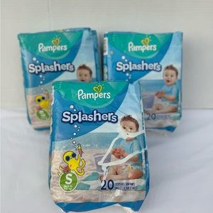 Pampers Splasher Disposable Swim Diapers Size Small 3 pack New packages